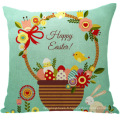 Spring Bunny Egg Digital Print Linen Hide Clincet d&#39;oreiller à fermeture éclair 2021 Couvre d&#39;oreillers décoratifs de Pâques